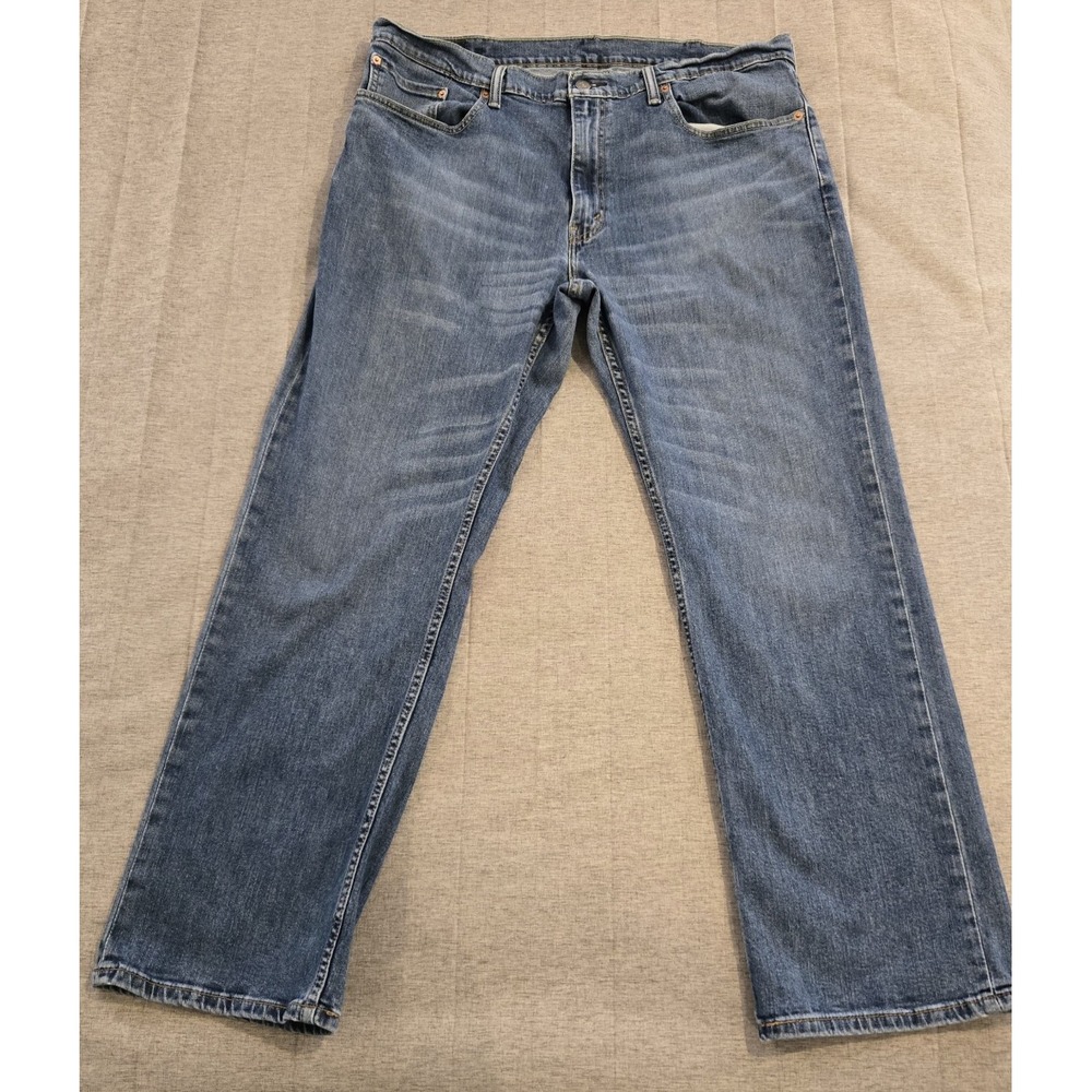 Men's Jeans Levi's 559 Denim Relaxed Straight Medium Wash Distressed 40" X‎ 31"